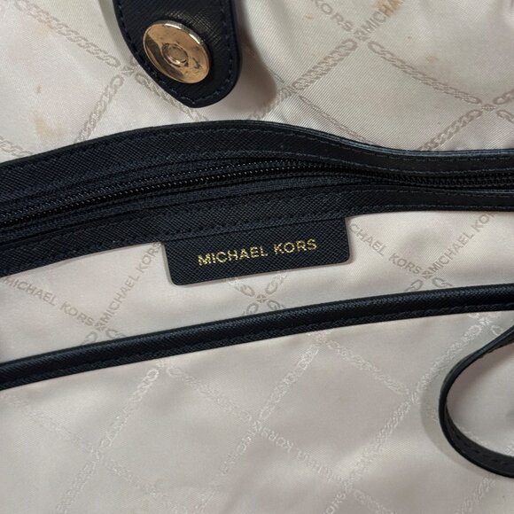 Michael Kors Eva Top Zip Tote Red Nylon Black Trim with Pouch & Snap Closure - Picture 10 of 10